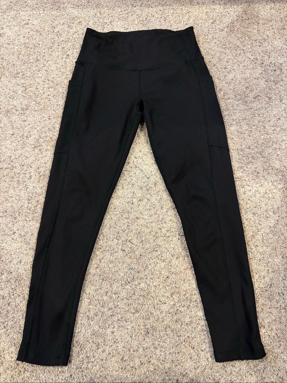 Z by Zella Medium Black Leggings Spandex Stretch High Rise Pockets